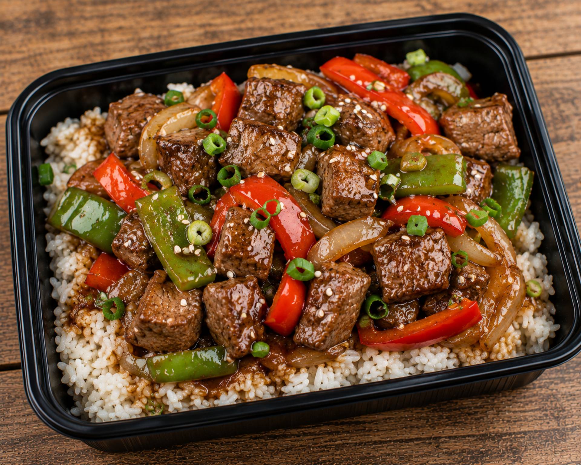 Pepper Steak & Rice