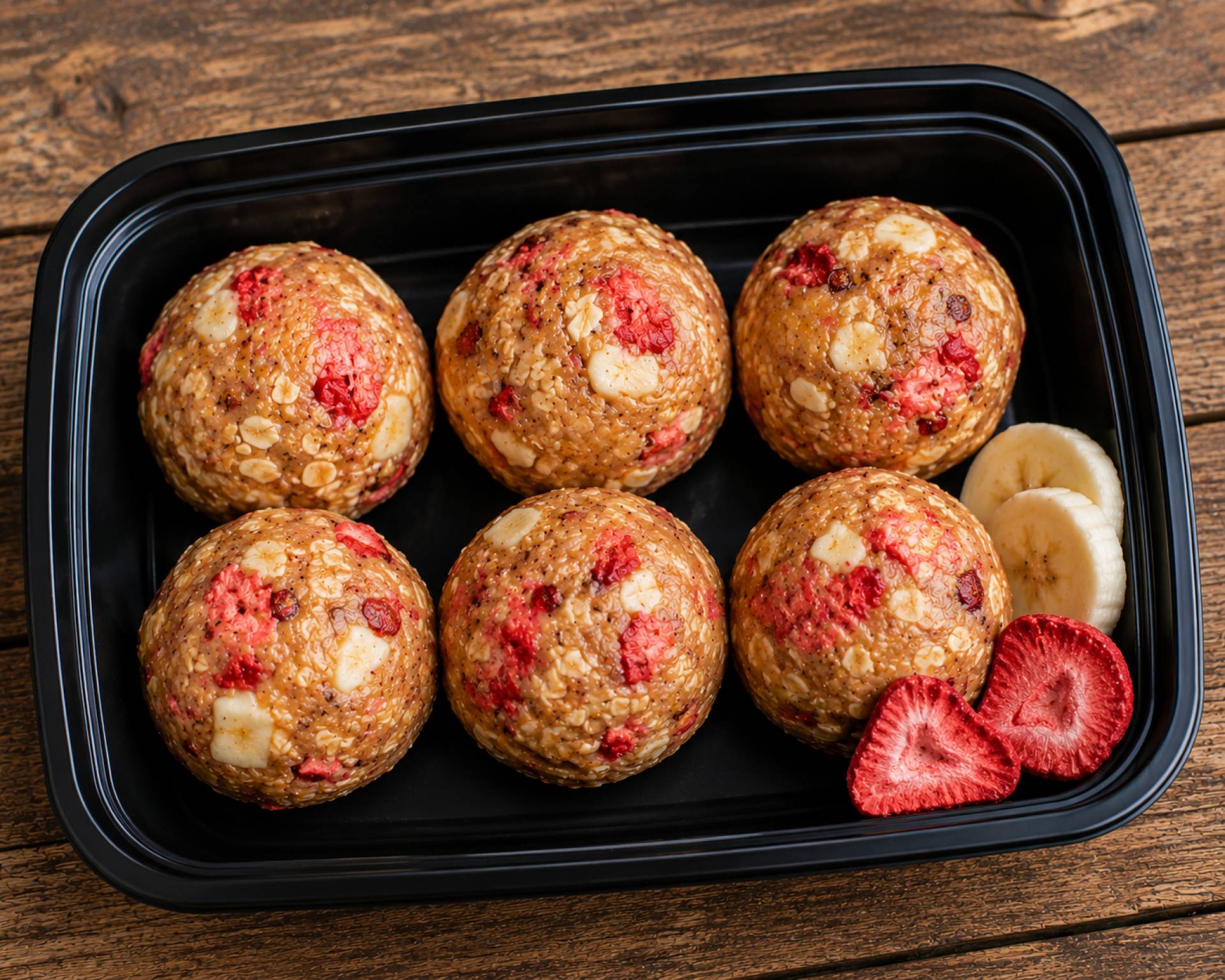 Strawberry Banana Protein Bites